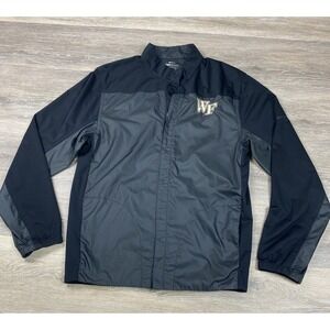 Nike‎ Shield Wake Forest Demon Deacon Black College Zip Jacket Men's Size Small